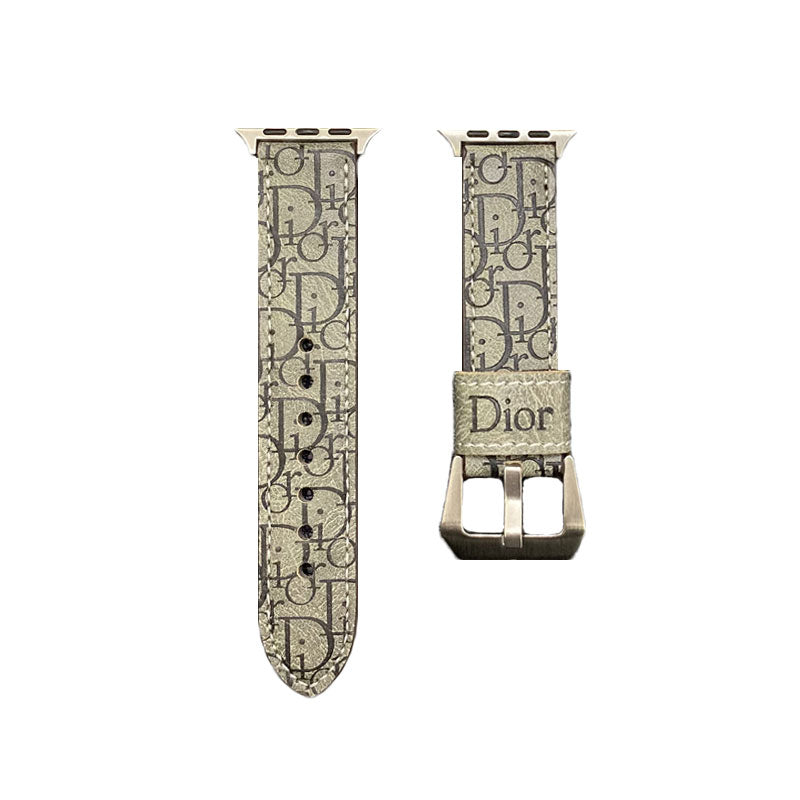 Lær CD Apple Watch Band Gray-Yhk240509