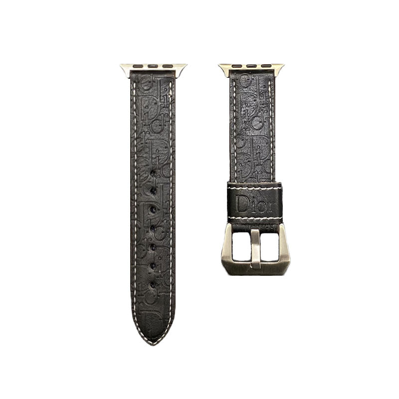 Lær CD Apple Watch Band Gray-Yhk240509