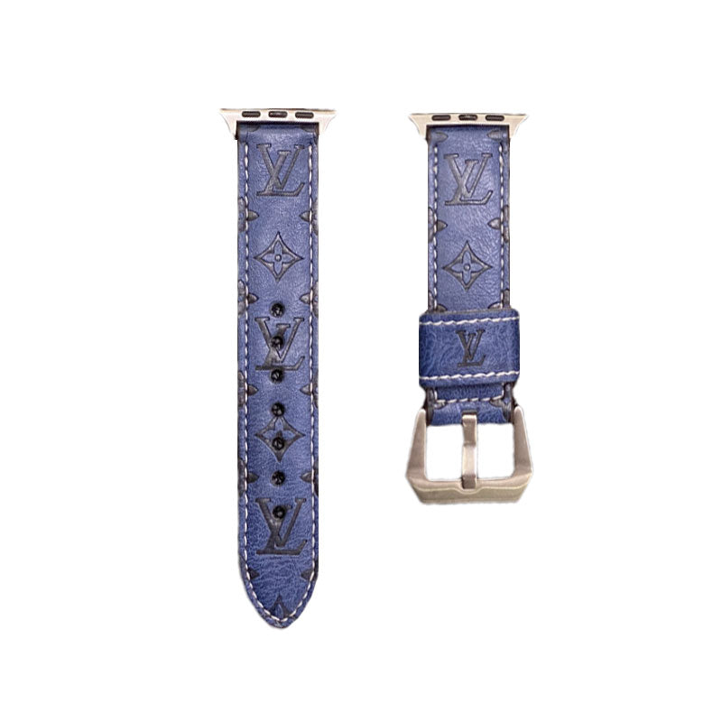 Lädermonogram Apple Watch Band Leather Brown-YH24422