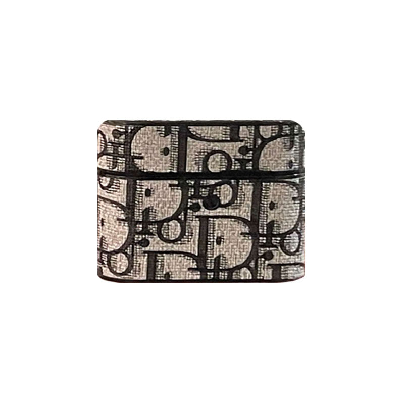 Leather CD AirPods Cases Black-PG240513