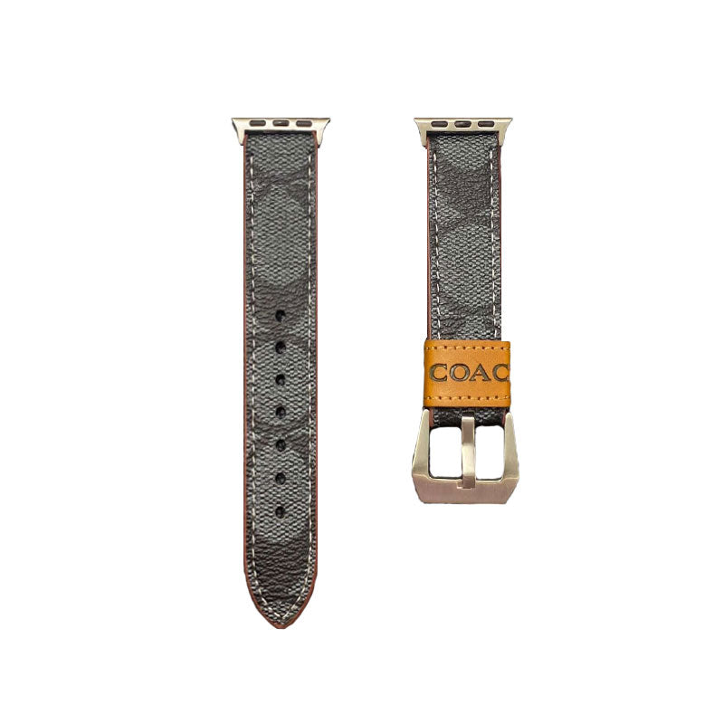 レザーコーチアップルウォッチバンドDark Brown-YHK244221710