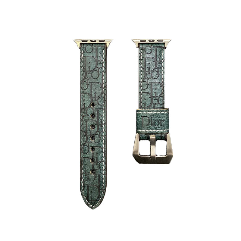 Lær CD Apple Watch Band Gray-Yhk240509