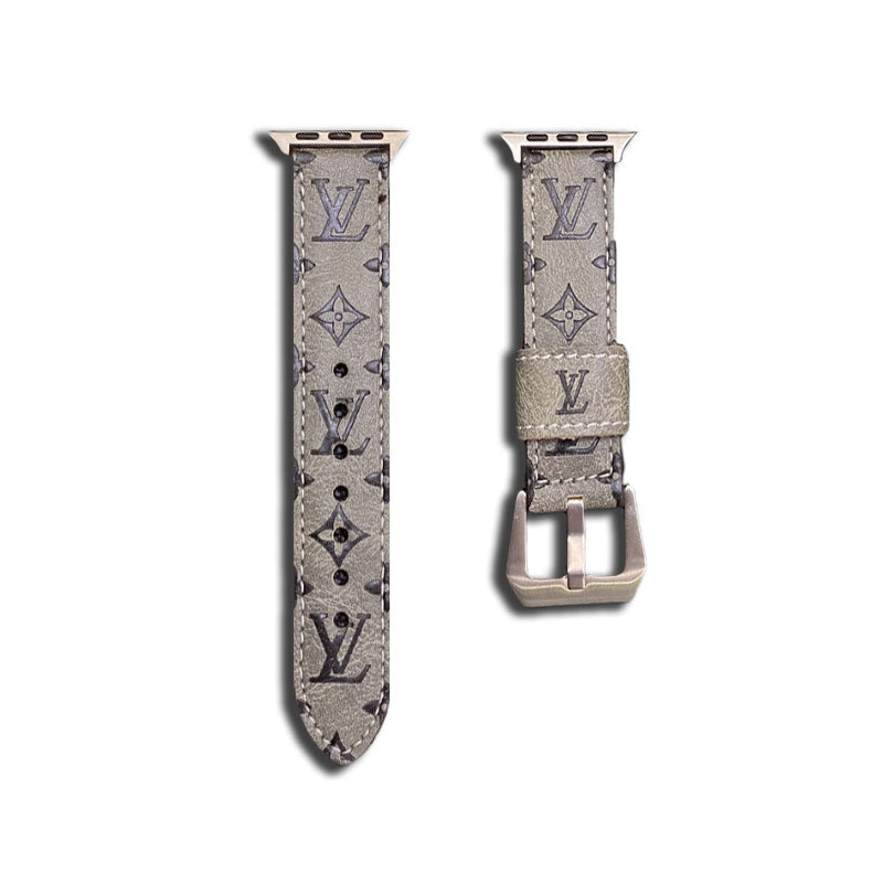 Lädermonogram Apple Watch Band Leather Brown-YH24422