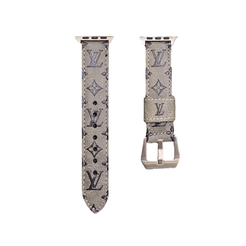 Lädermonogram Apple Watch Band Leather Brown-YH24422