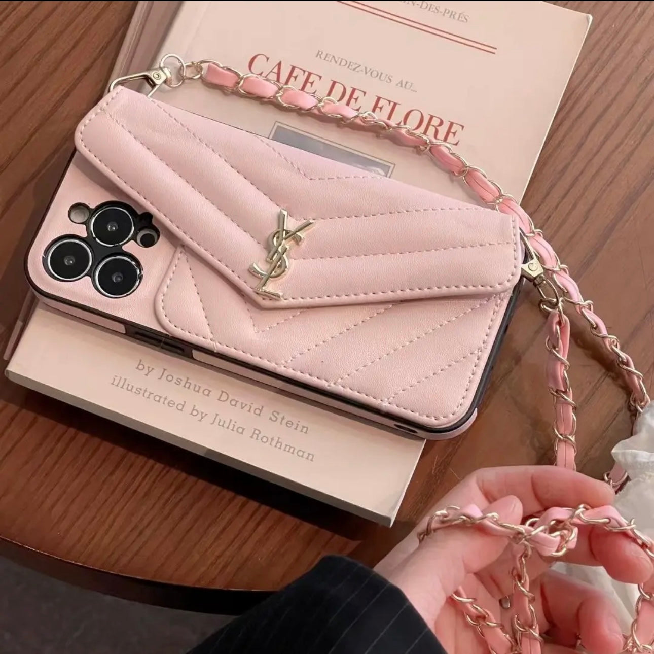 YSL Luxurious iPhone Case(With chain)