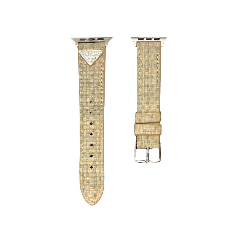 Band de montre Apple Prada en tricot blanc-bzk240509