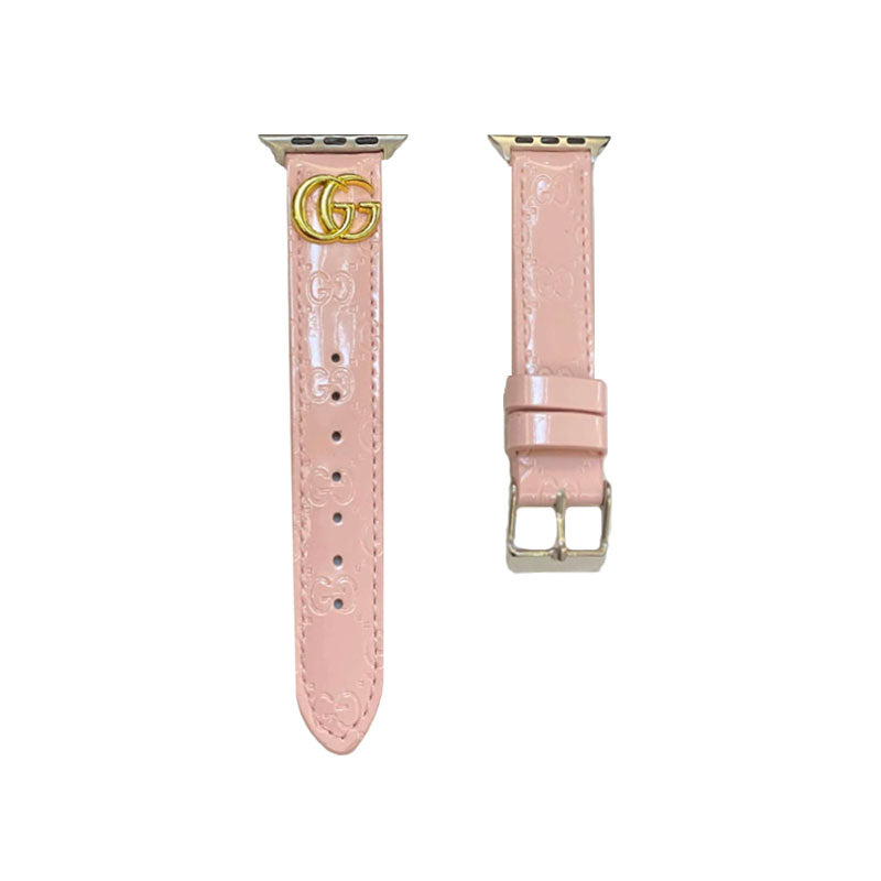 Cuir GG Band de montre Apple Orange-LGK240509