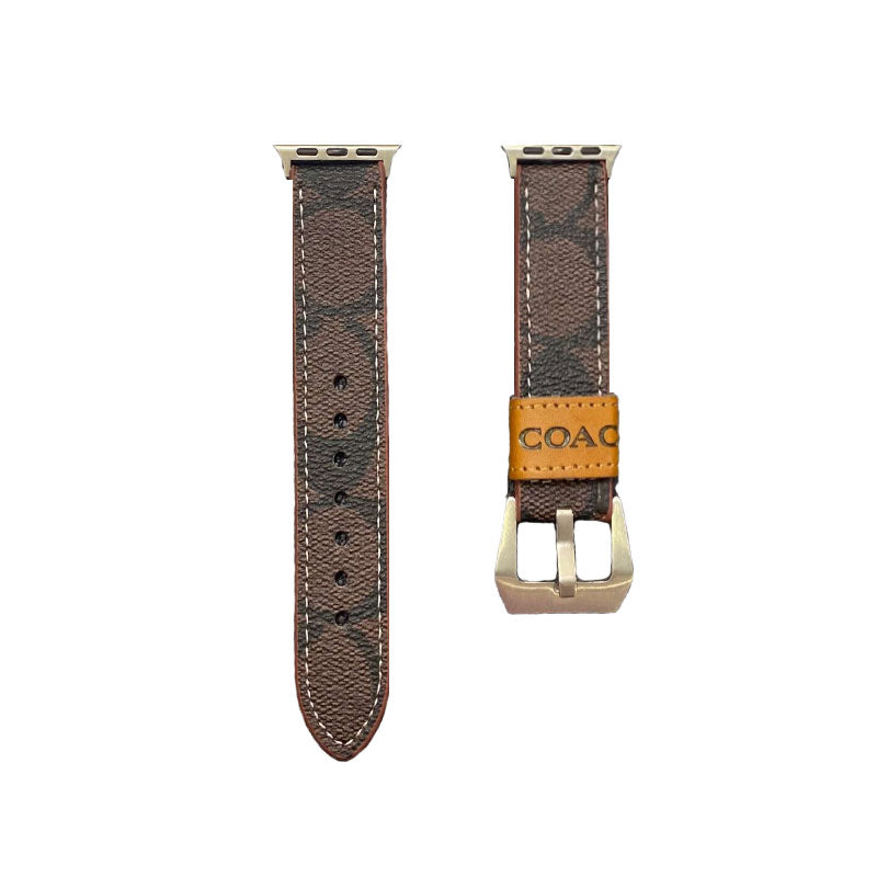 Banda de Apple Watch de cuero de cuero Dark Brown-YHK244221710