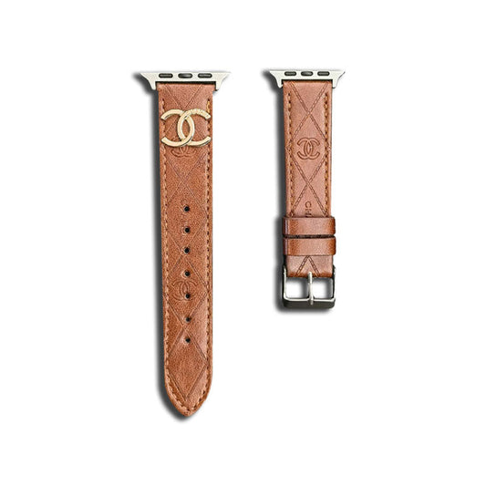 Luxury CC Apple Watch Band Brown-yhk2405059