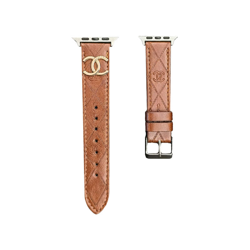 Luxury CC Apple Watch Band Brown-yhk2405059