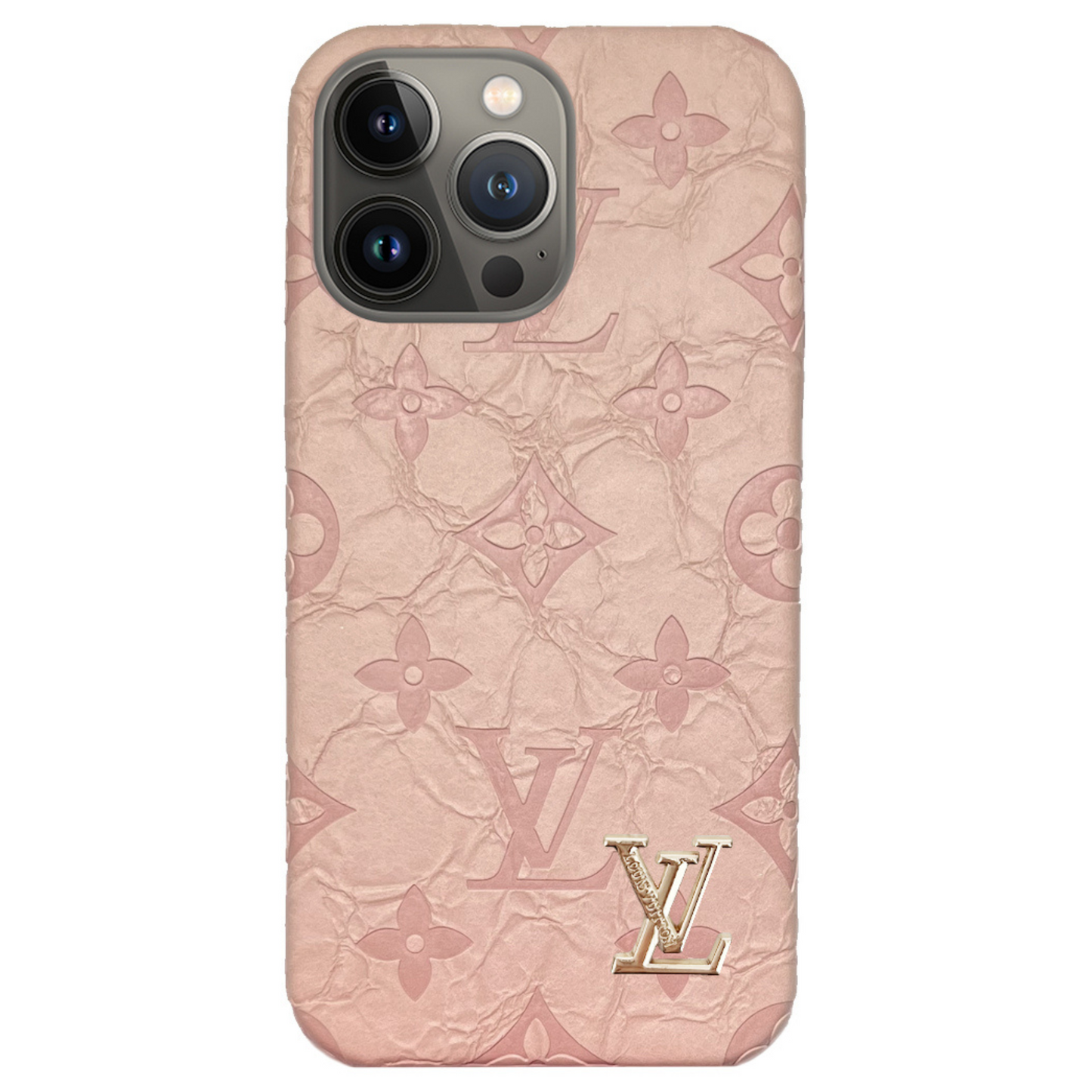 Case di iPhone "LV" Effetto martellato | Splendore