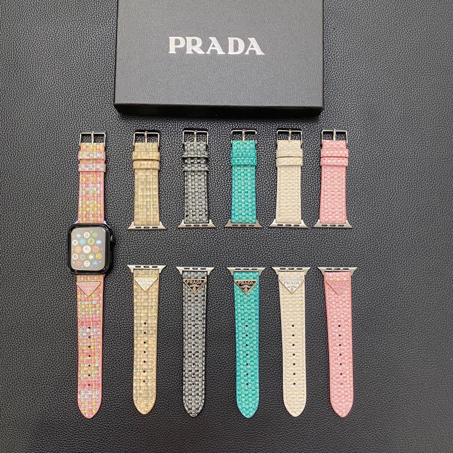 Gebreide Prada Apple Watch-band Pink-BZK240509