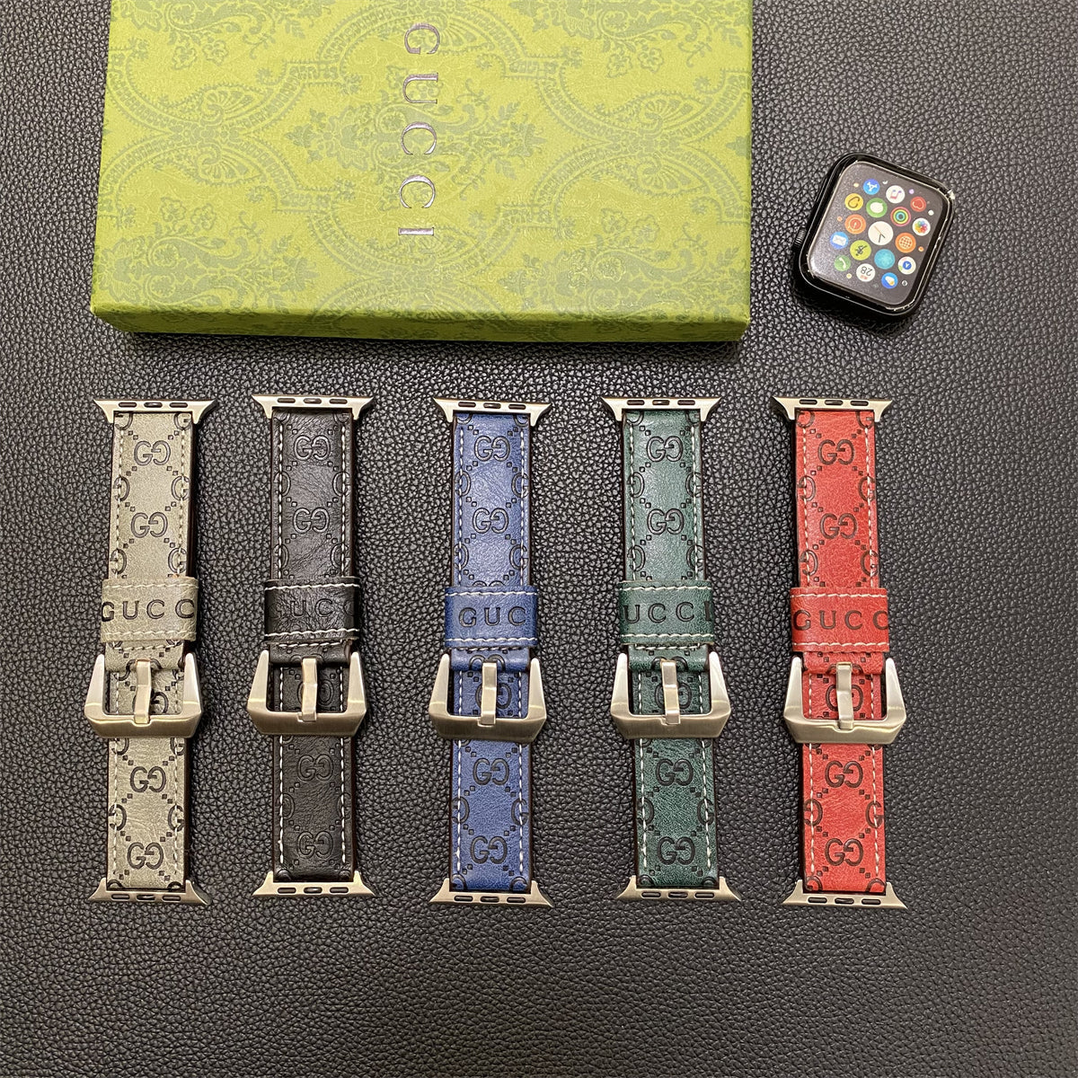 GG Apple Watch Band Läder Röd-SW24422